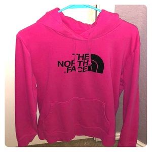 The North Face pink/blk XL HOODIE